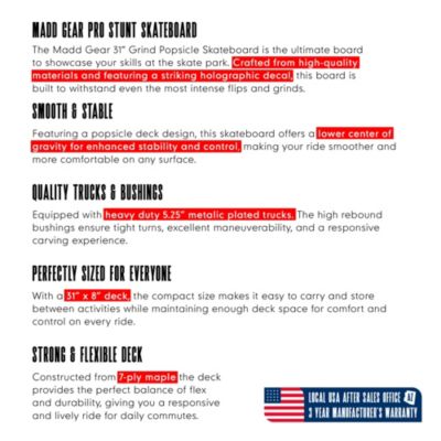 Beginner Trick Skateboard with Grip