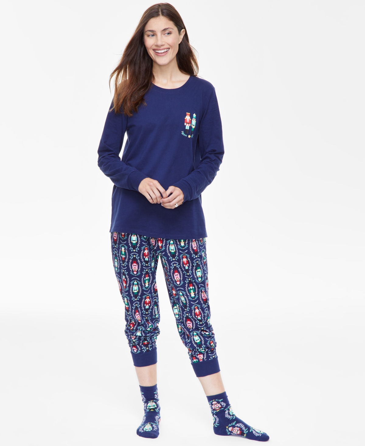 Women's Nutcracker Mix It Cotton Matching Family Pajamas Set, Created for Macy's - Nutcracker