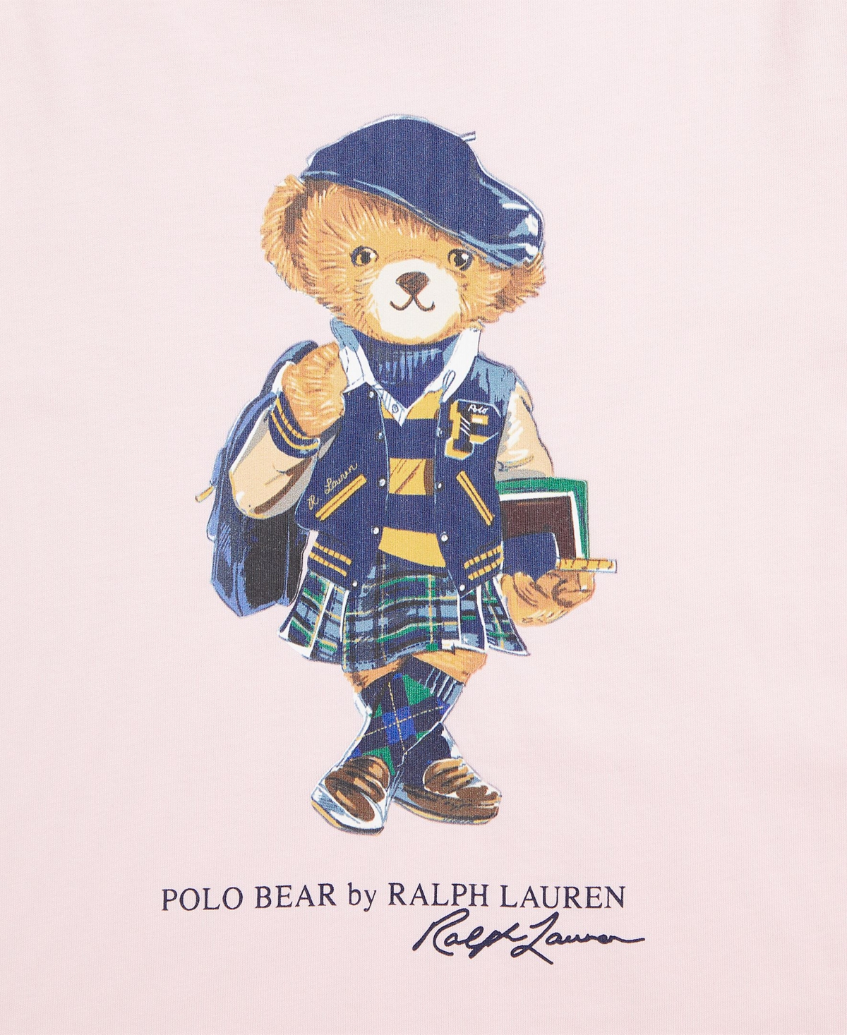 Polo Ralph Lauren Big Girls Polo Bear Cotton Jersey Tee
