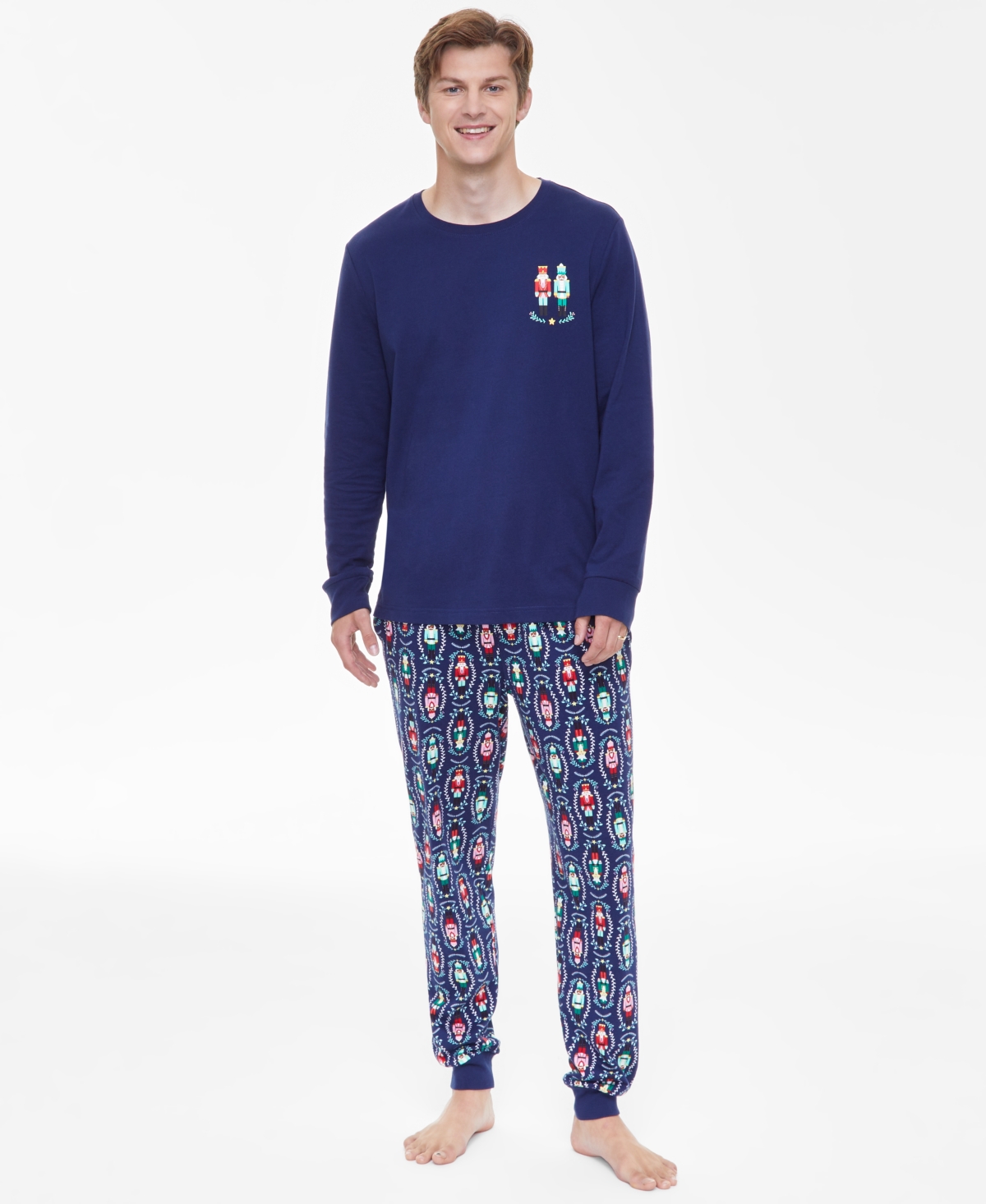 Men's Nutcracker Mix It Cotton Matching Family Pajamas Set, Created for Macy's - Nutcracker