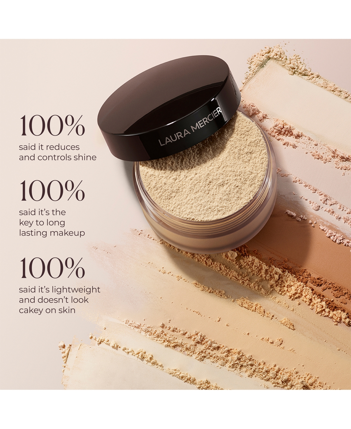 Laura Mercier Divinely Flawless Translucent Loose Setting Powder & Puff Set- Talc Free Ultra Blur In Tone Up