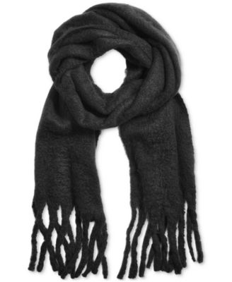 DKNY - Women's Fluffy Solid Fringe-Trim Blanket Scarf