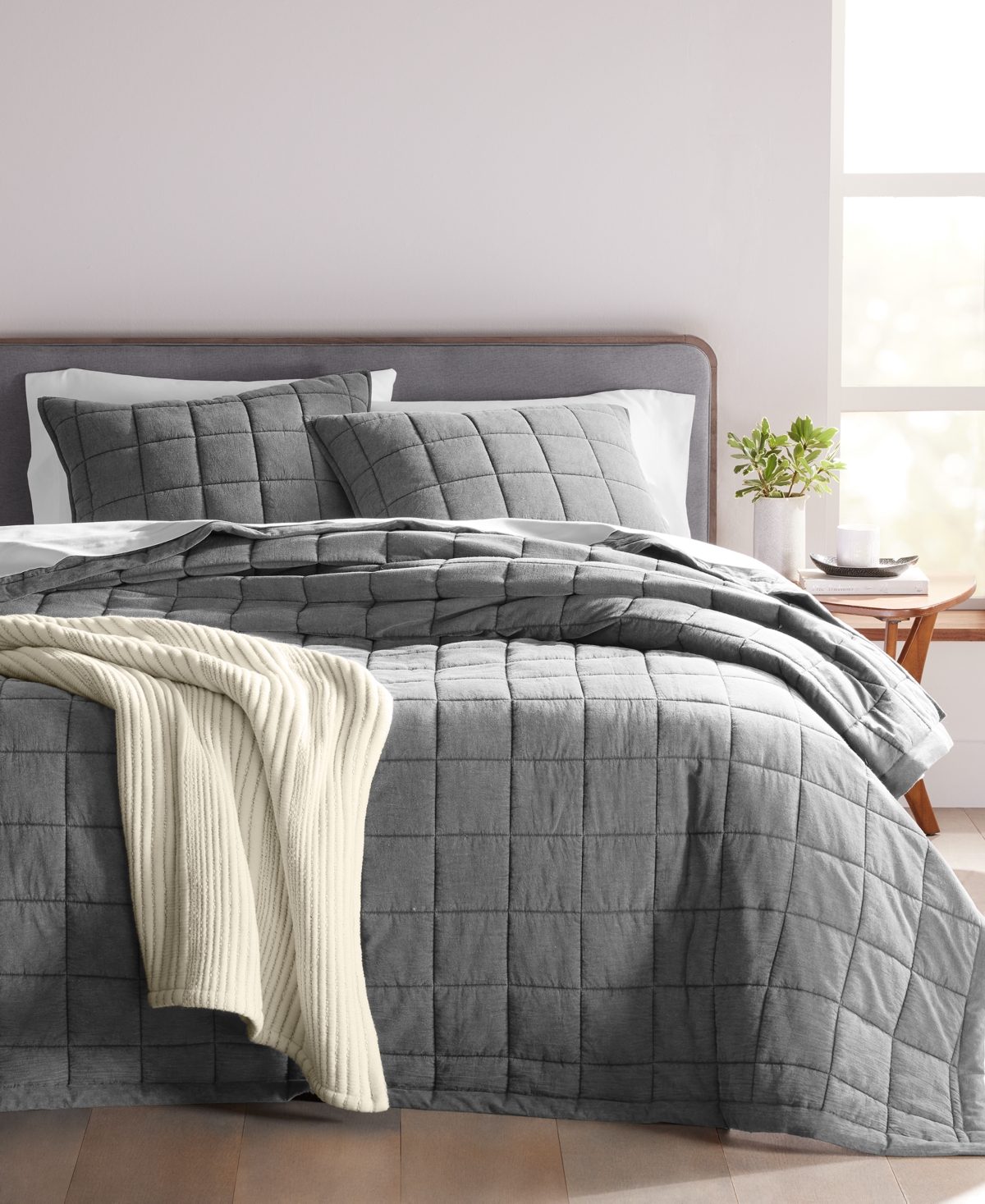 Oake Cloud Channel Throw, 50" X 60", Exclusively At Macy's In Ivory