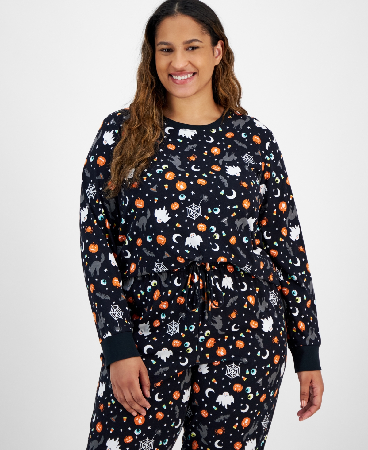 Holiday Lane Plus Size Halloween Cotton Matching Family Pajamas Set, Created for Macy's