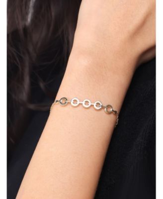 Cable Link Chain Bracelet in 14K Gold, 6.5 in adj to 7.5 in, approx. 3.5 grams