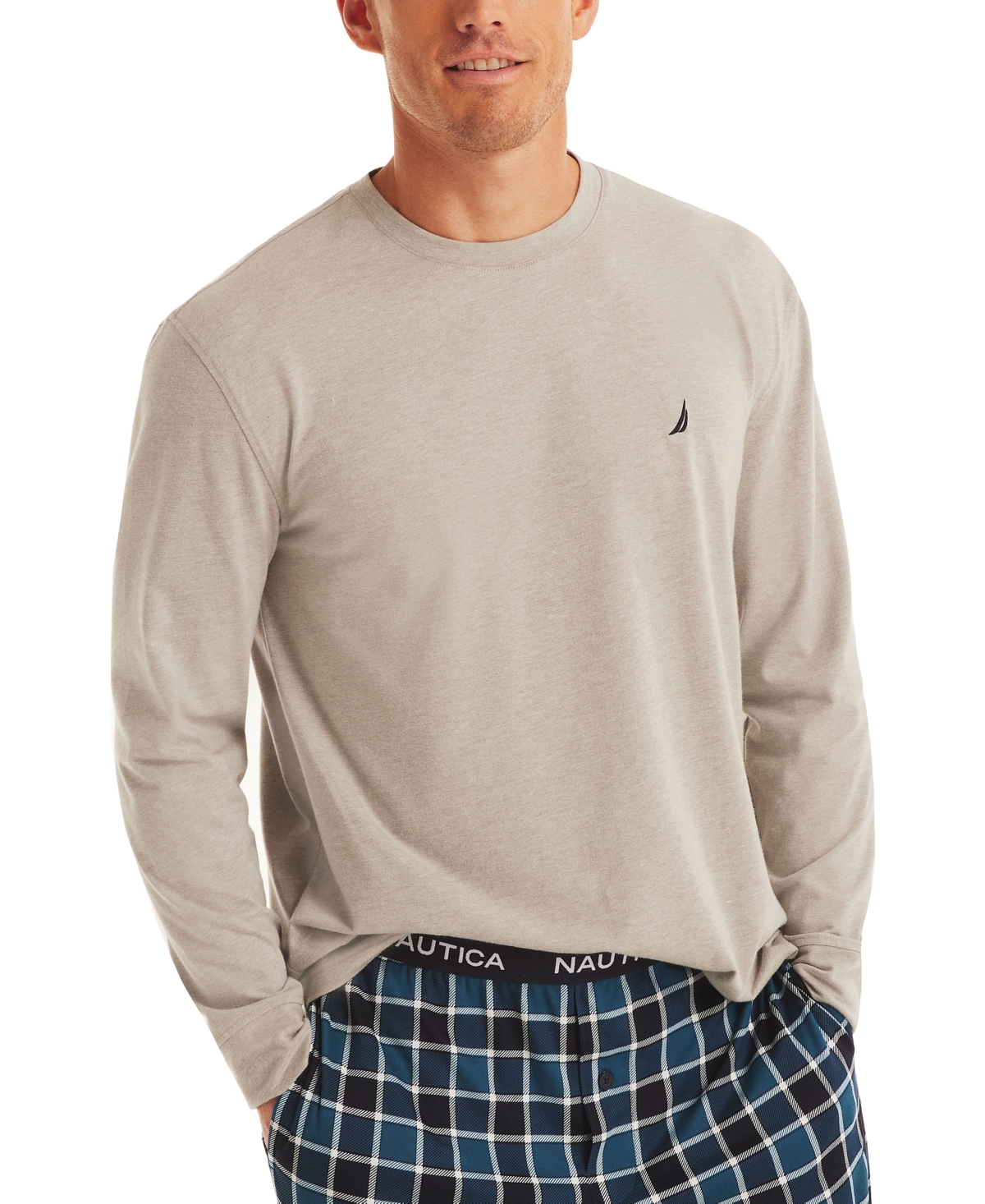 Nautica Men's Pajama Long-Sleeve T-Shirt