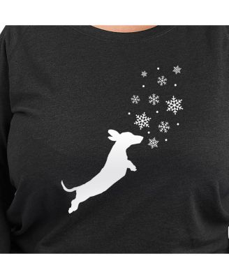 Dachshund Snow Plus Size Graphic Pullover