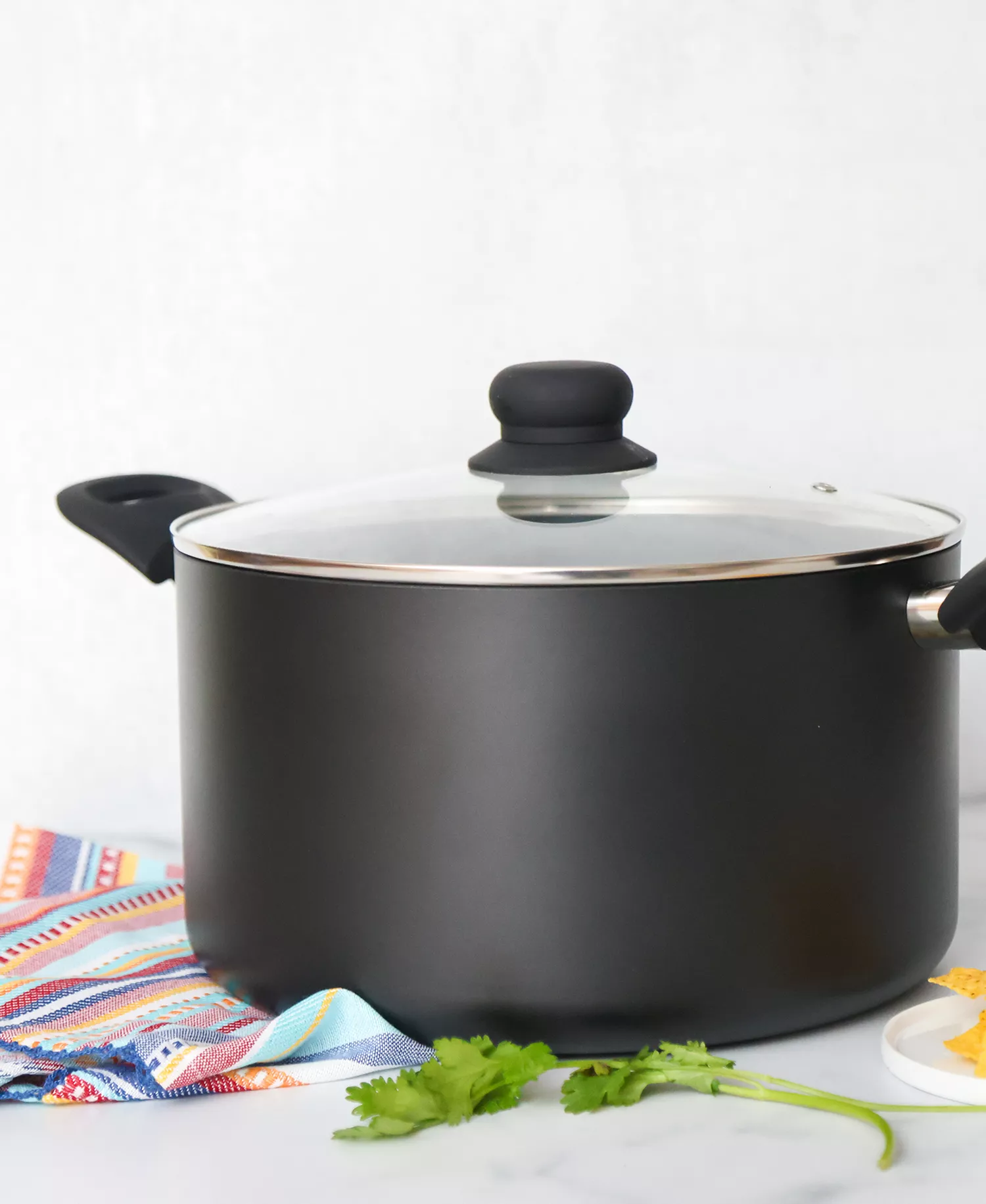 8-Qt Sedona KitchenAluminum Nonstick Stock Pot w/ Glass Lid for .99 & More