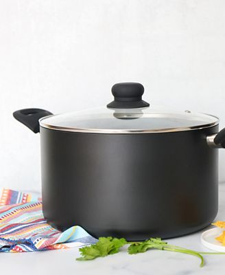 8-Quart Sedona Kitchen Aluminum Ceramic Nonstick Stock Pot w/ Glass Lid