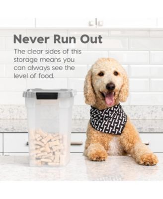 12.75 Quart Airtight Pet Food Storage Container for Dog, Cat, Bird and Other Animals, Gray