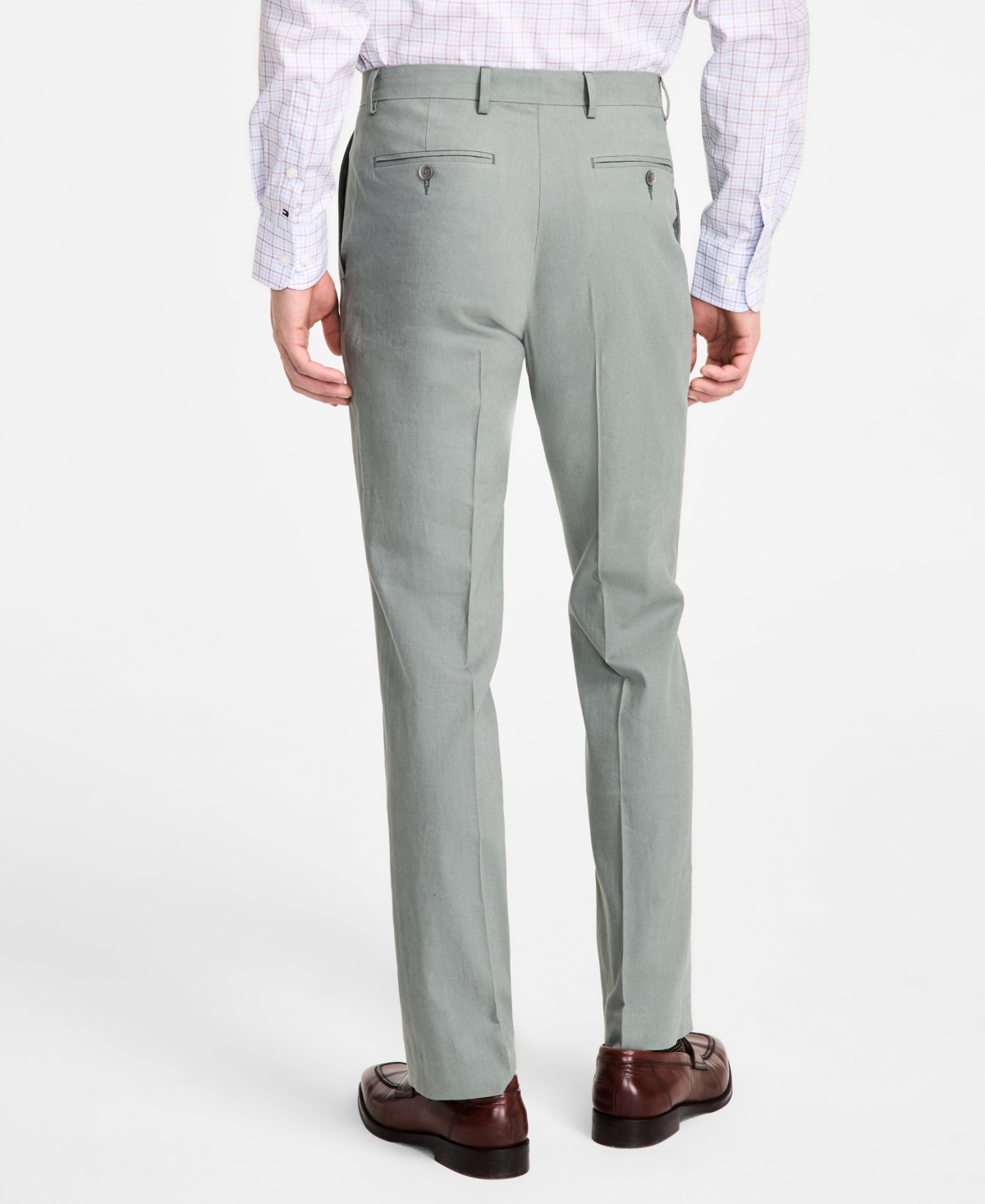TOMMY HILFIGER MEN'S MODERN-FIT LINEN PANTS 
