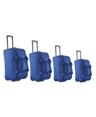 Carol Lightweight Soft Shell Rolling Duffel Bag with Wheels and Telescopic Handle – Travel-Ready Luggage Duffel - 4 Piece Set