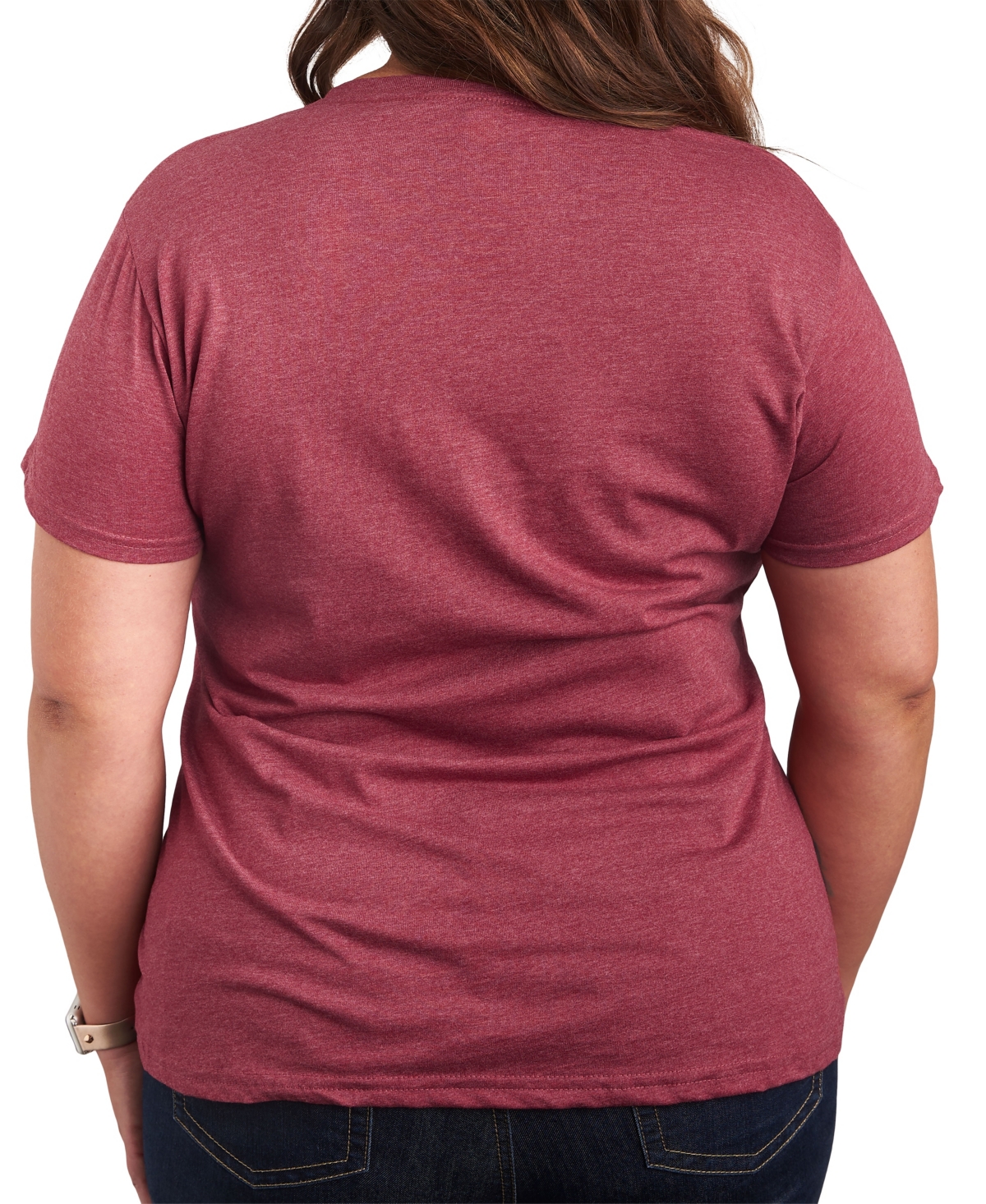 Hybrid Apparel Butterfly Grid Plus Size Graphic Tee In Red