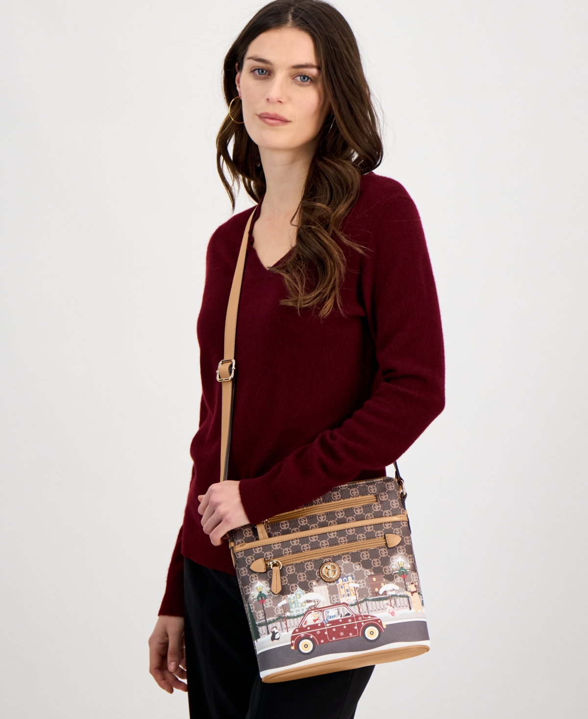 Giani Bernini Holiday Bears North South Crossbody, Created for Macy's