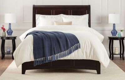 Mini Maze Acrylic Throw Blanket with Tassels Soft, Lightweight & Cozy Woven Design for Bed, Sofa, or Couch in Royal Blue (50x65").