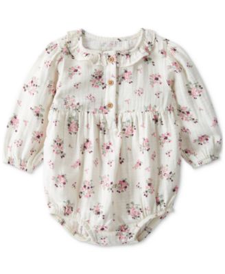 Carter's - Baby Girls Cotton Gauze Ruffle Bubble Bodysuit