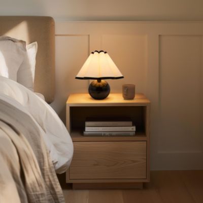 Blair Modern LED Classic Table Lamp with Black Marble Base (10"), Bulb Included