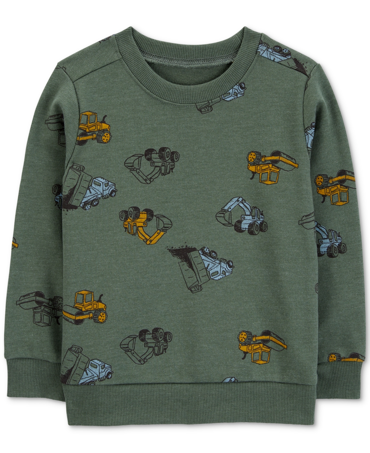 Carter's Toddler Boys Construction Trucks Printed French Terry Sweatshirt