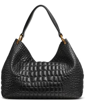 Glenwood Quilted Croc Shoulder with Tassel Detail