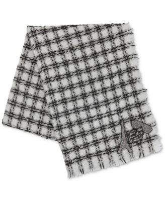 KARL LAGERFELD PARIS    Women's Tweed Blanket Scarf