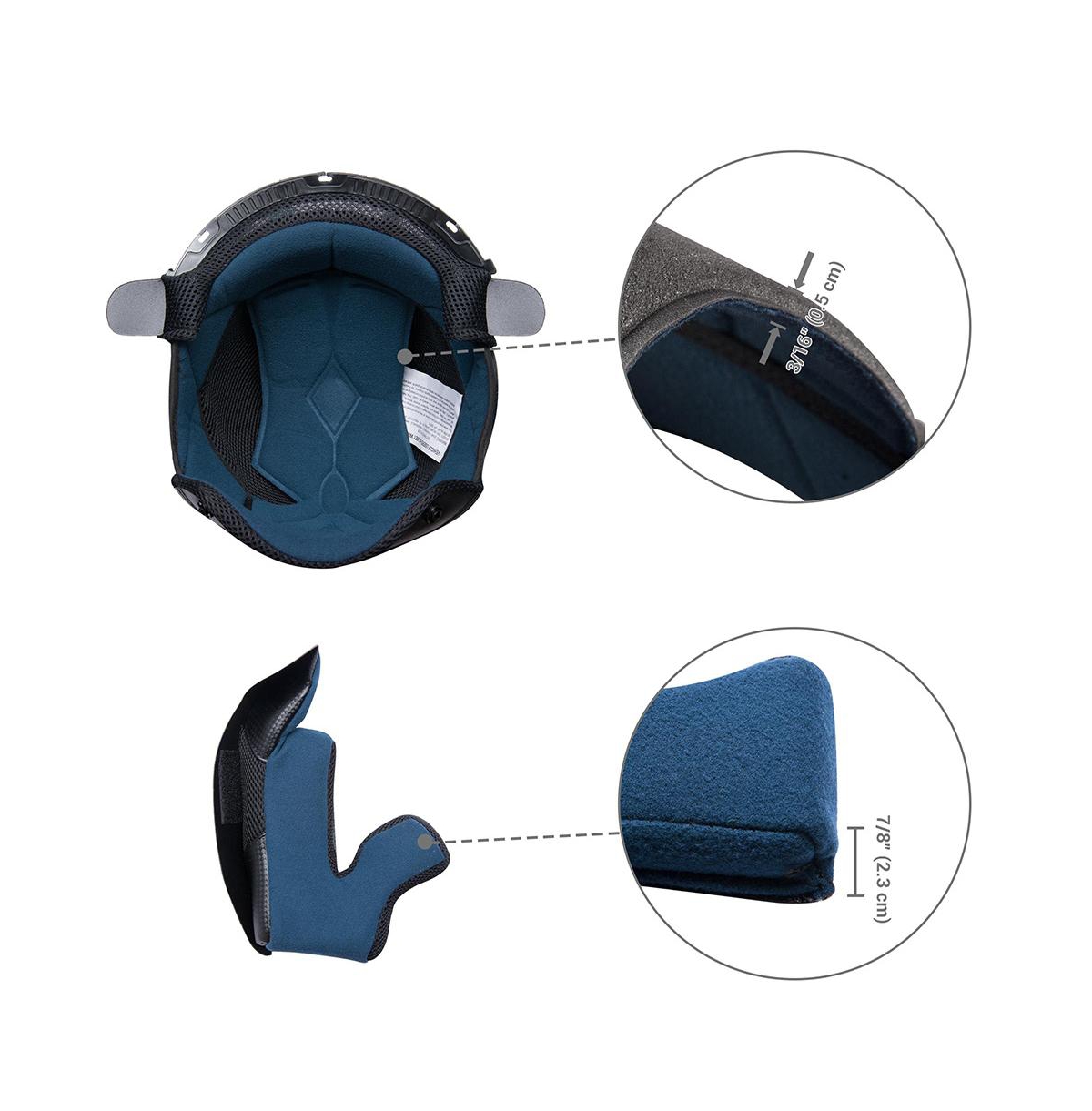 Yescom Ahr Replacement Top Liner and Cheek Pads Kit for H-Ven30 Size M