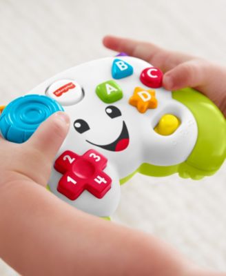 Fisher-Price Laugh Learn Game Learn Controller Musical Baby Toy with Lights, Green
