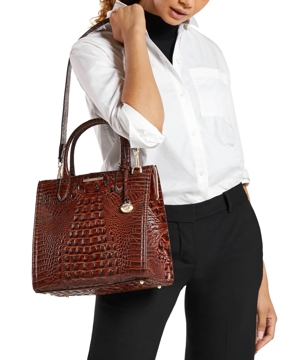 Brahmin Caroline Leather Satchel