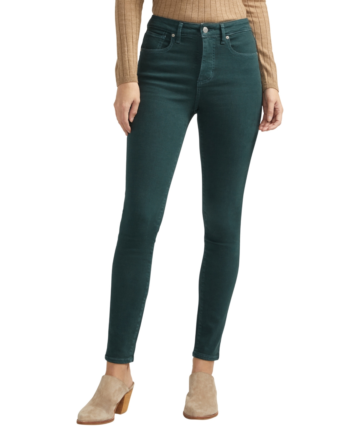 SILVER JEANS CO. WOMEN'S ISBISTER HIGH RISE SKINNY LEG JEANS 