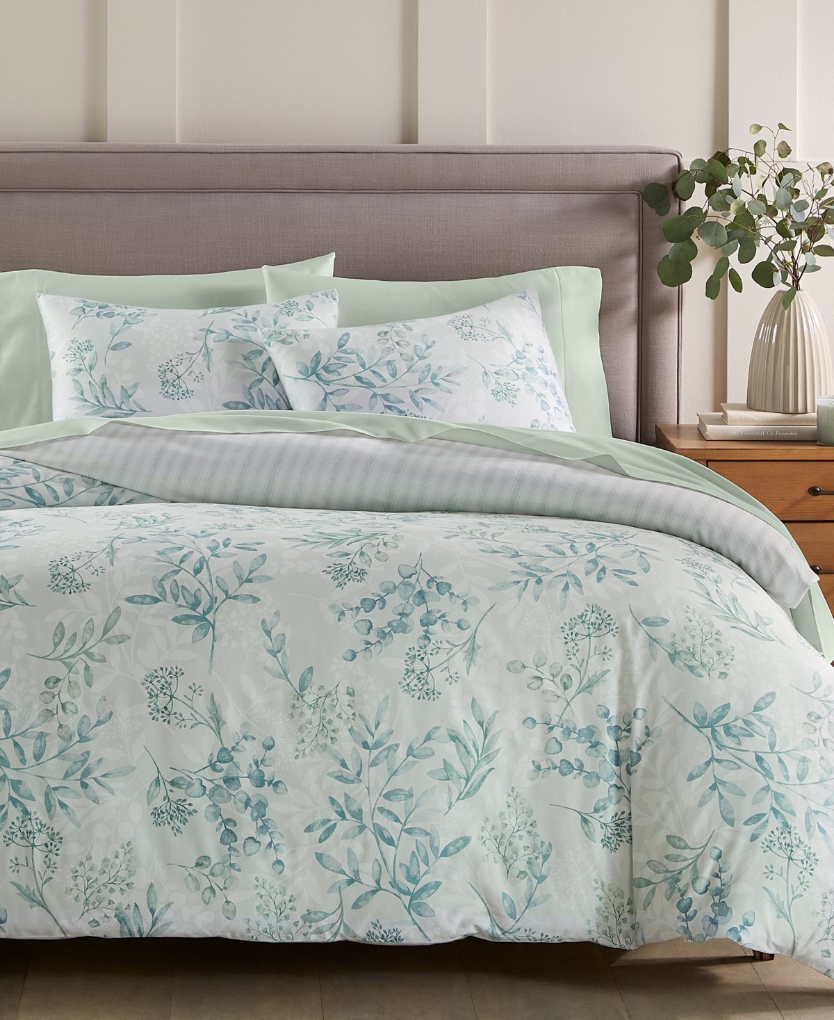 Charter Club Eucalyptus Garden 3-pc. Comforter Set, Full/queen, Exclusively At Macy's In Green