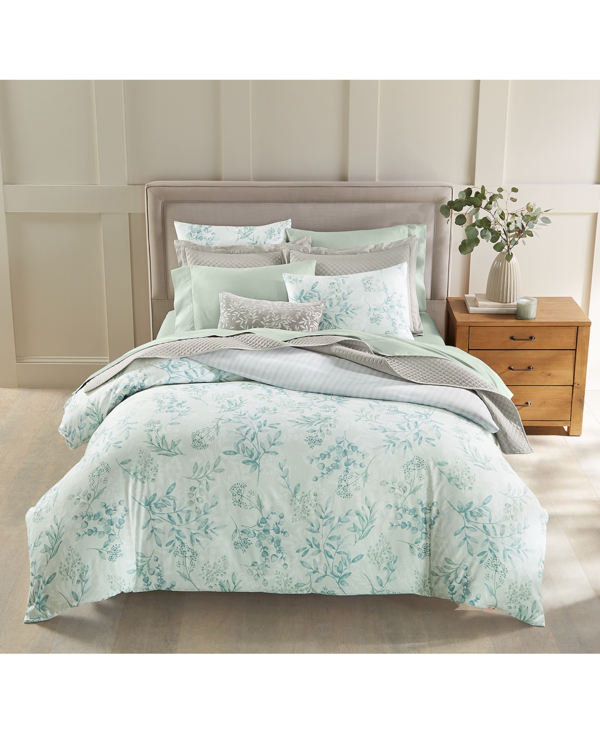 Charter Club Eucalyptus Garden 3-pc. Comforter Set, King, Exclusively At Macy's In Green