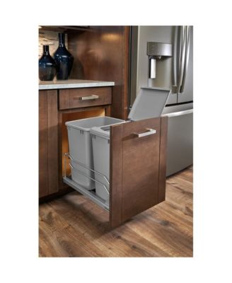 Double Pullout Trash Cans 35 qt. with Soft-close, 53WC-1835SCDM-217