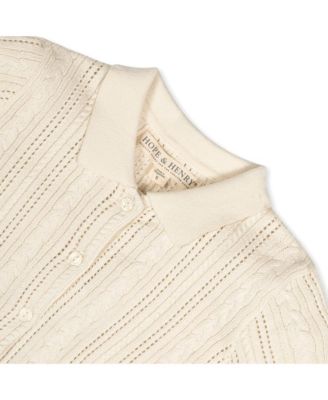 Baby Girls Organic Short Sleeve French Schoolgirl Sweater Dress