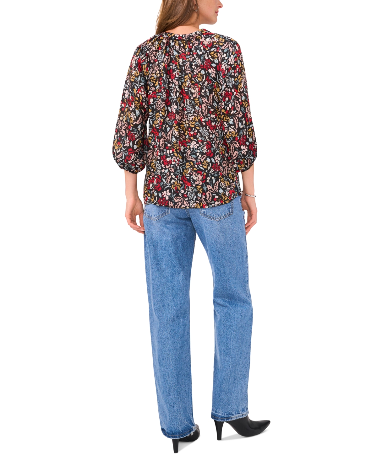 Vince Camuto Women's Printed 3/4-Sleeve Top