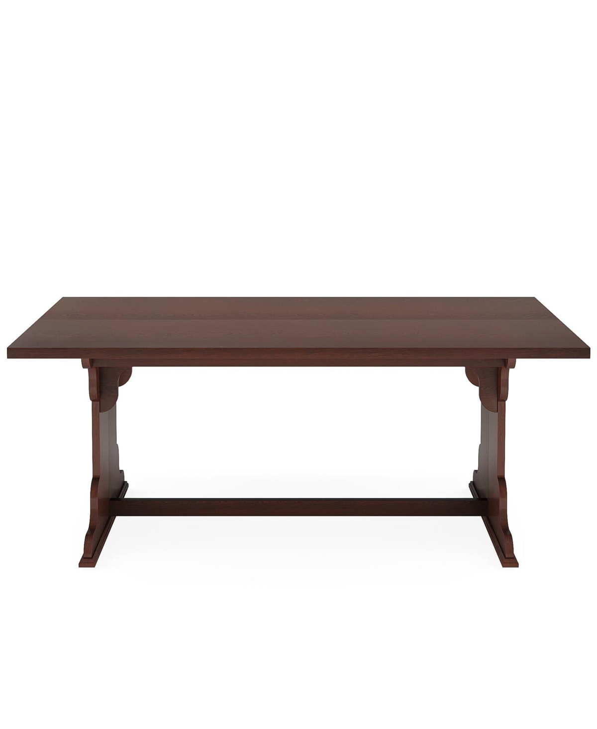 Tribesigns 63-Inch Dark Walnut Dining Table for 6-8 Person, Rectangular Modern Wood Dining Room Table Kitchen Table for Dining Room, Kitchen, Living R