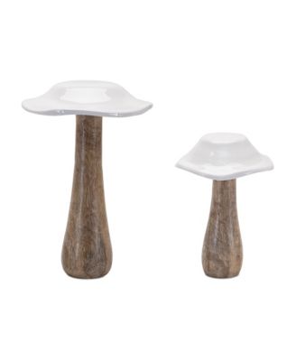 Mushroom Figurine Set of 4 Whimsical Decor for Home and Garden