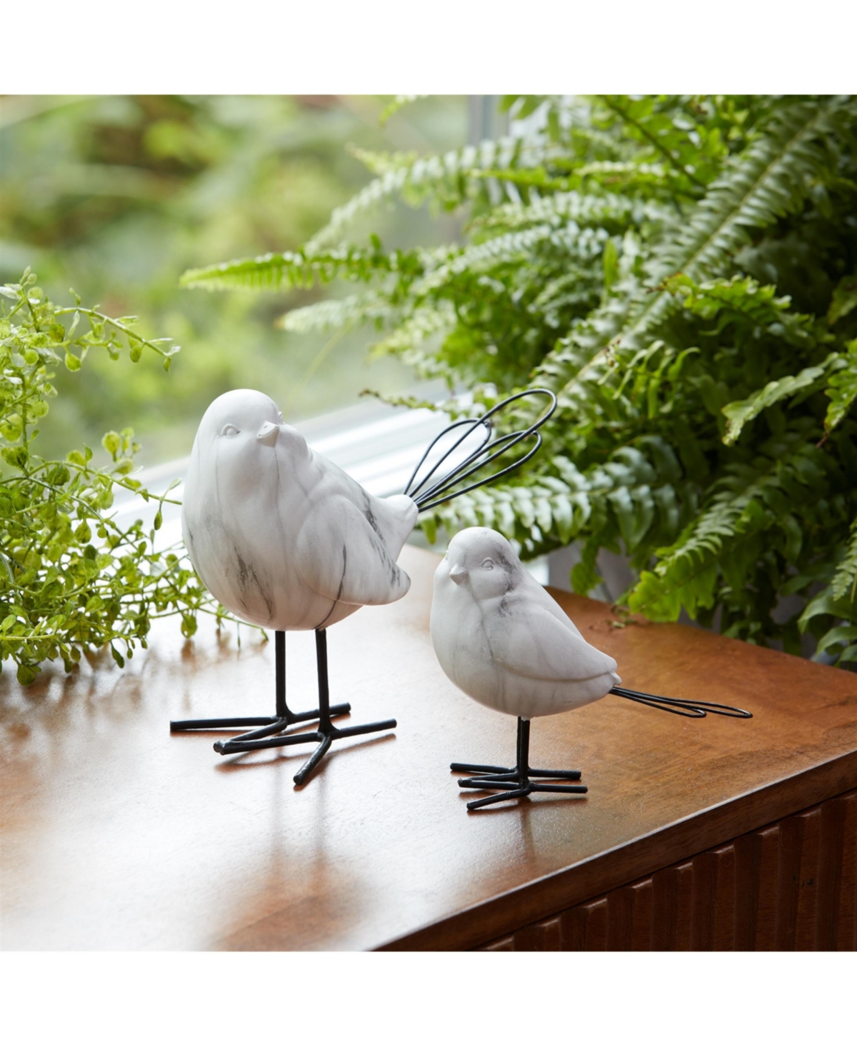 Slickblue Decorative Bird Figurine Stylish Home Accent (Set of 4)