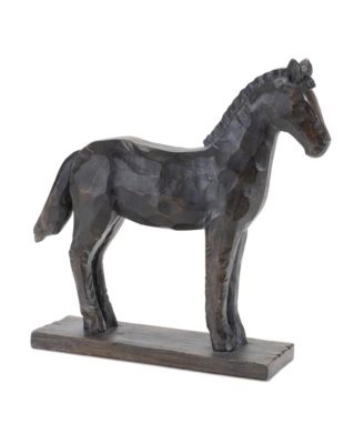 Horse Figurine on Stand Elegant Home Decor Accent (Set of 2)