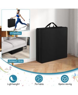 6 x 2 FT Tri-Fold Gym Mat with Handles and Removable Zippered Cover