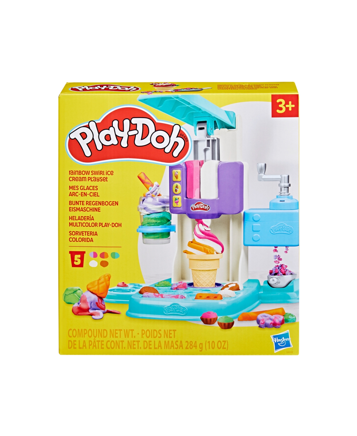 Play-doh Rainbow Swirl Ice Cream Playset In No Color