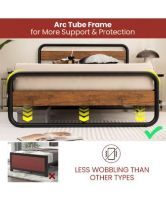 Arc Platform Bed with Headboard and Footboard