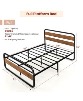 Arc Platform Bed with Headboard and Footboard