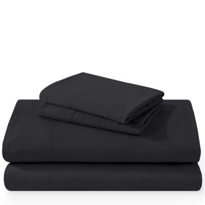 Ultra-Soft Sandwashed Microfiber 4 Piece Sheet Set, Queen