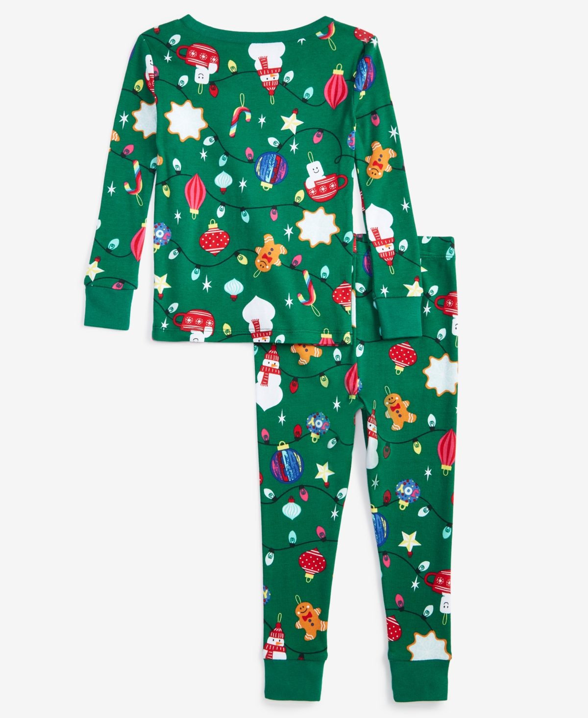 Holiday Lane Toddler Ornament Cotton Snug Fit Matching Family Pajamas Set, Created for Macy's