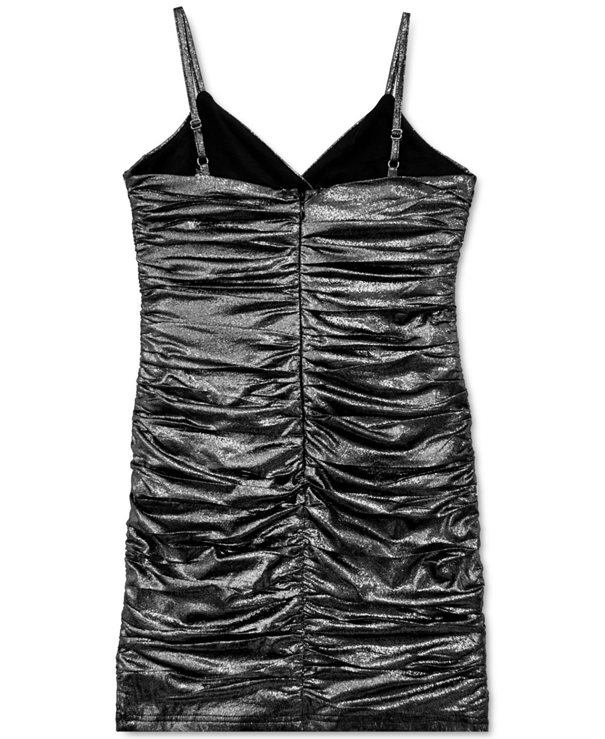 WITH JULES BIG GIRLS METALLIC RUCHED MINI DRESS 