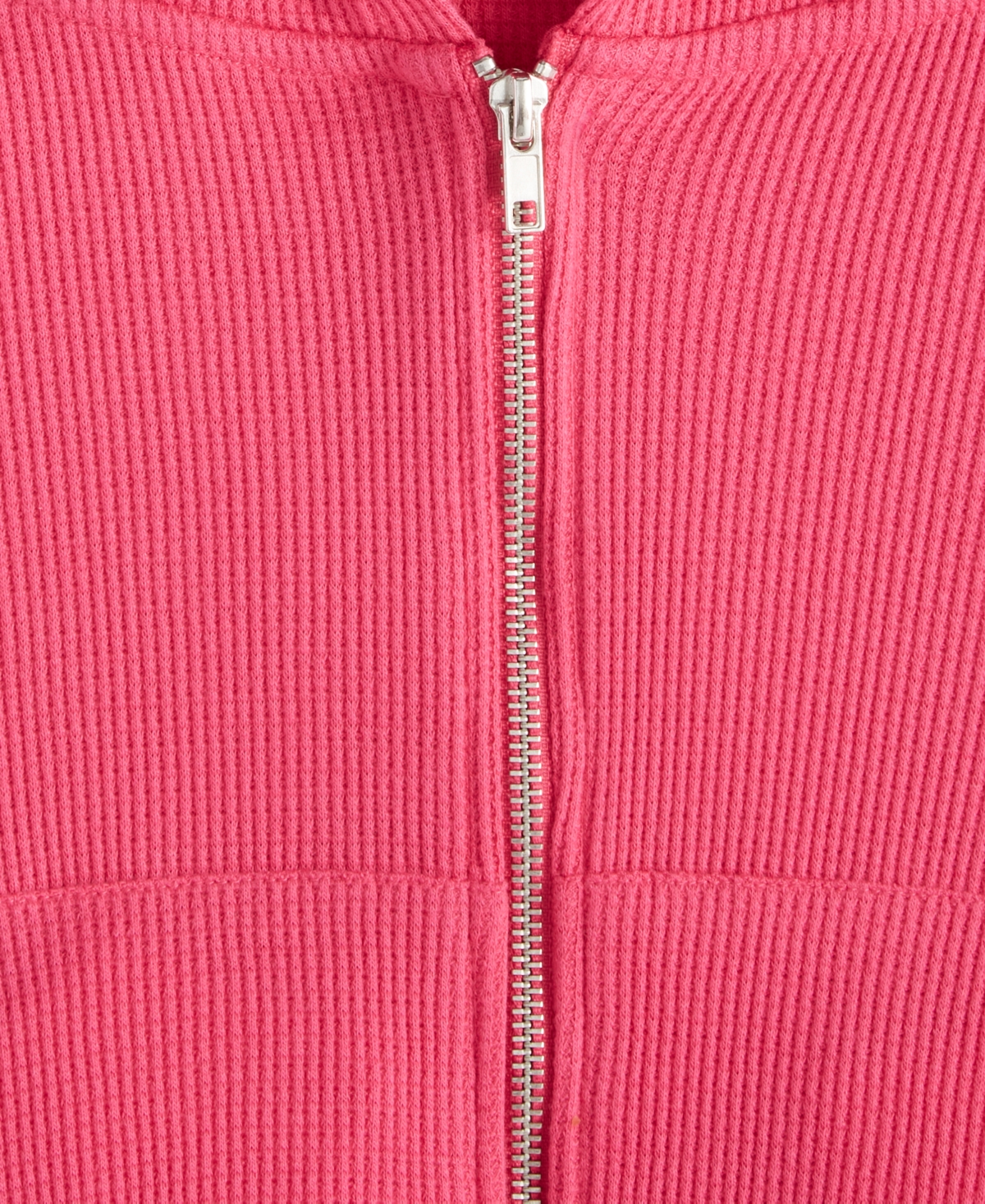 Shop With Jules Big Girls Hooded Waffle Zip-up Hoodie In Natural