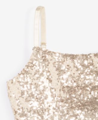 Big Girls Sleeveless Sequin Bodycon Dress