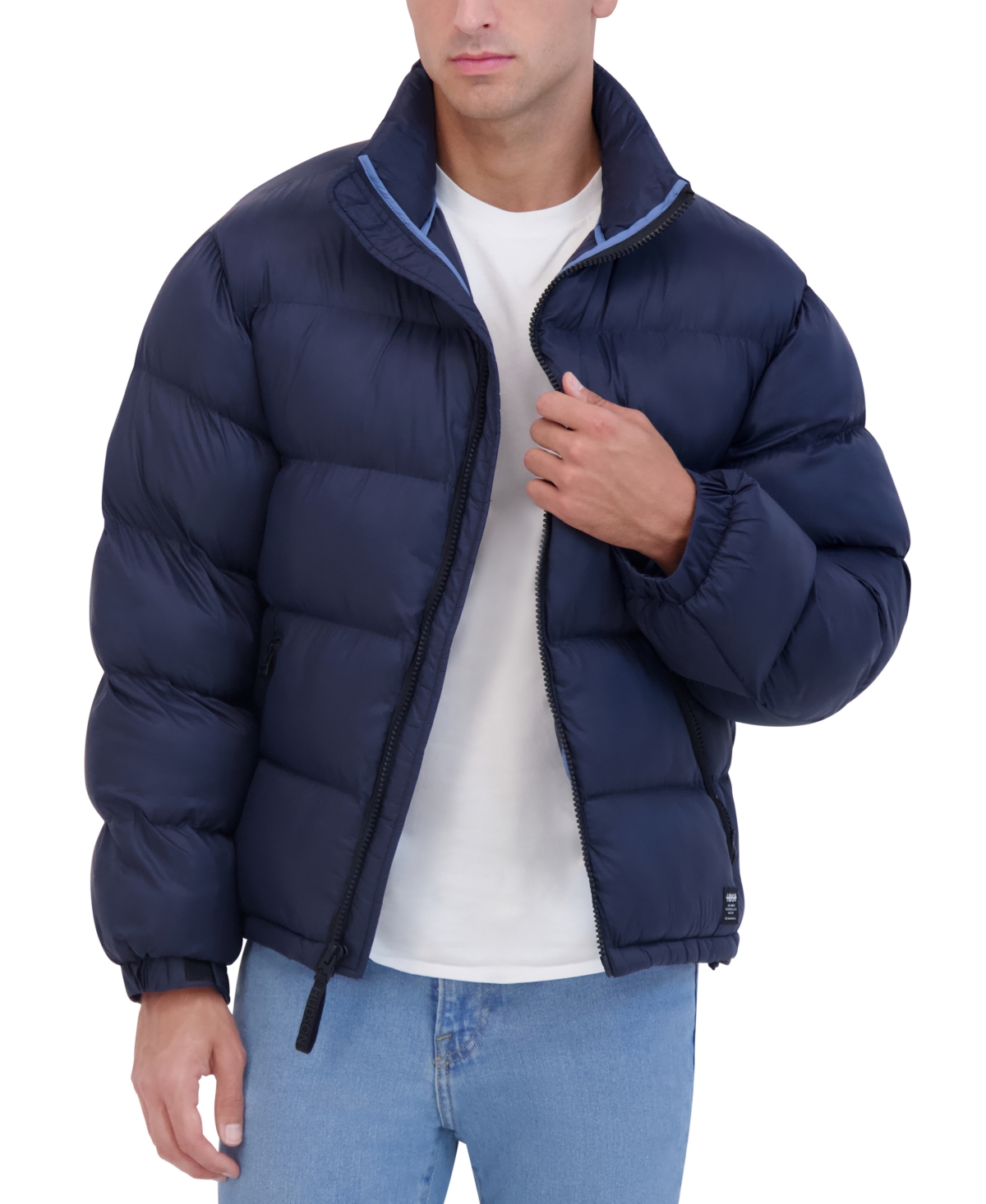 Hudson Men's Stand Collar Soft Puffer Jacket