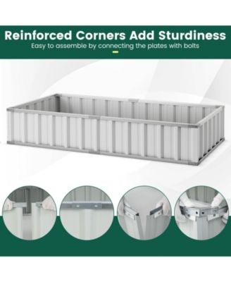 Galvanized Raised Garden Bed with Greenhouse Cover