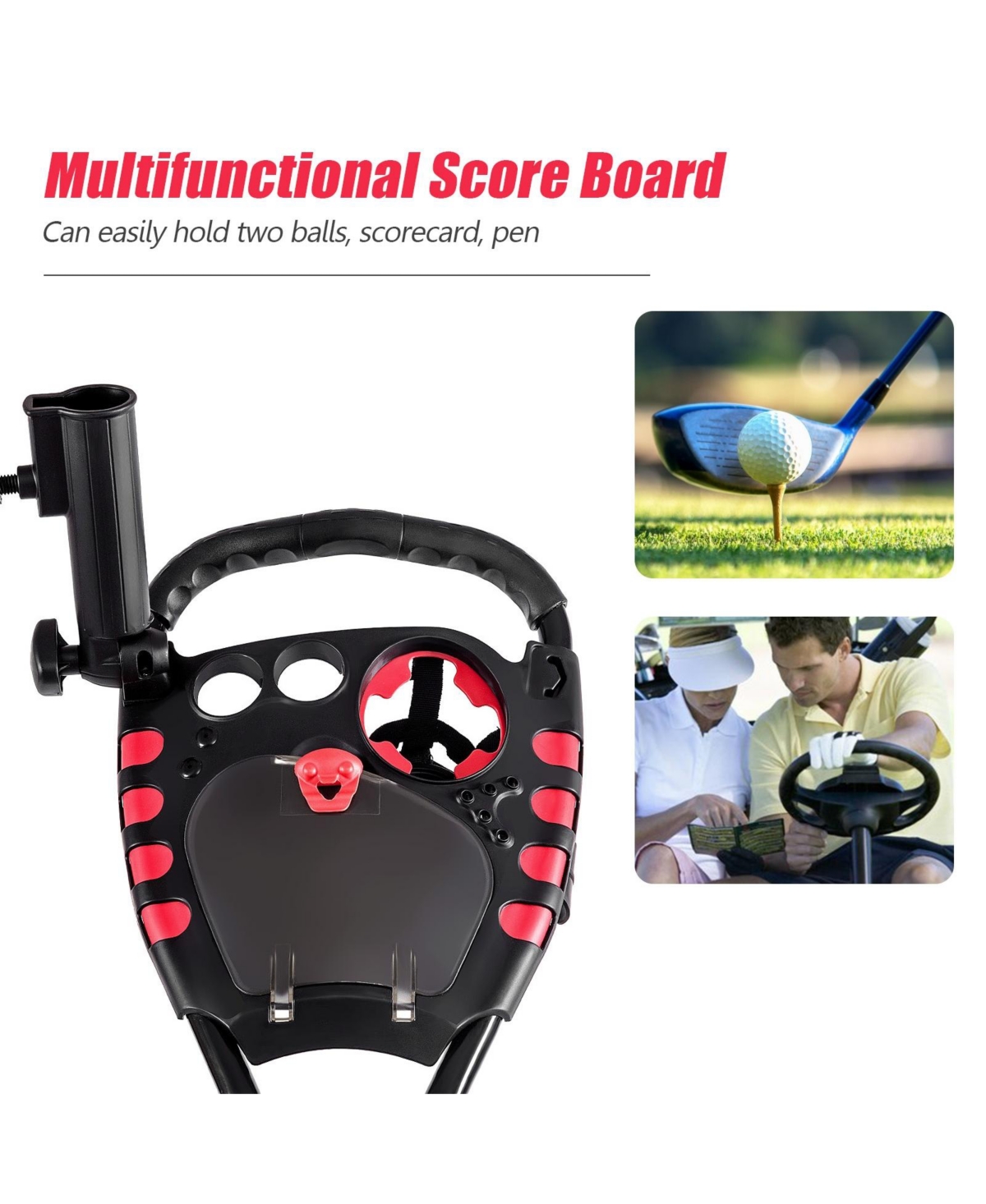 Givimo 4 Wheel Folding Golf Pull Push Cart Trolley