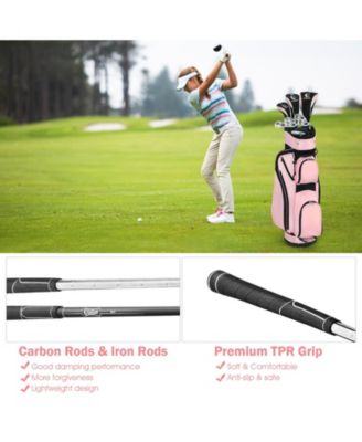 10 Pieces Womens Complete Golf Club Set with Alloy Driver